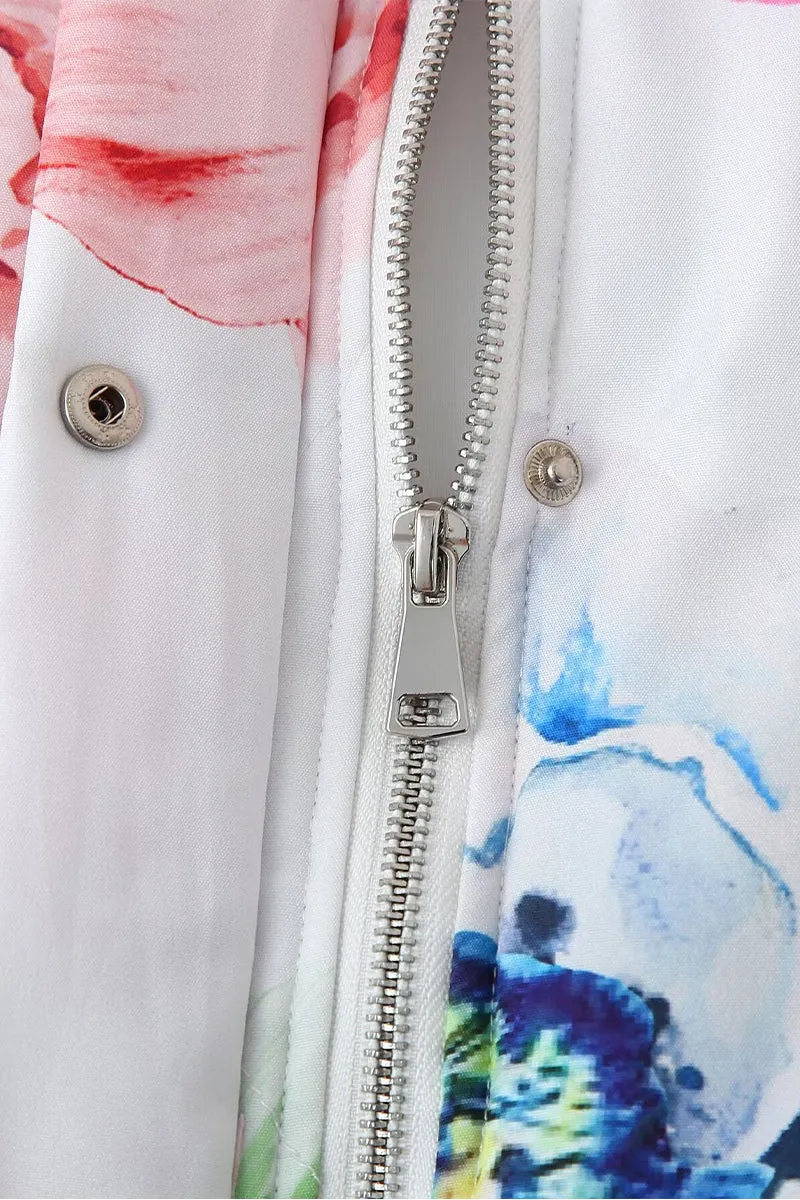 HCR1159 Floral Bomber Jacket Outerwear