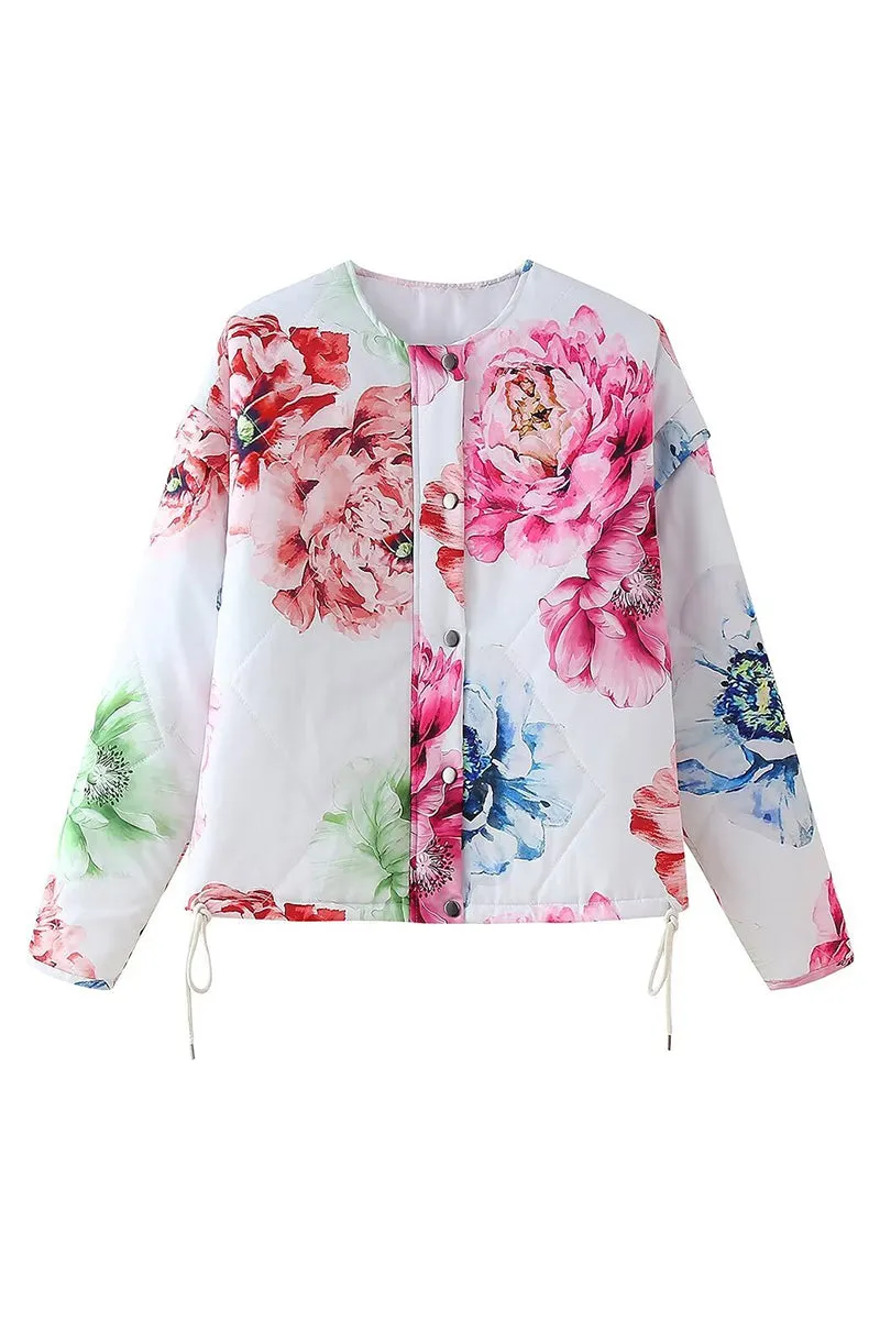 HCR1159 Floral Bomber Jacket Outerwear