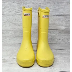Hunter Big Kids Yellow Rain Boots Size 4