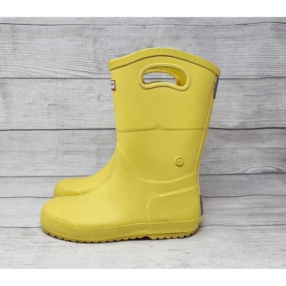 Hunter Big Kids Yellow Rain Boots Size 4