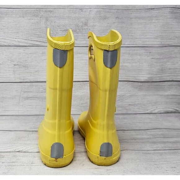 Hunter Big Kids Yellow Rain Boots Size 4