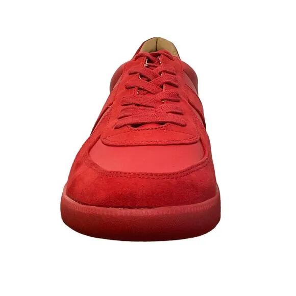INC Men’s Faux Leather Sneakers Red Size 9