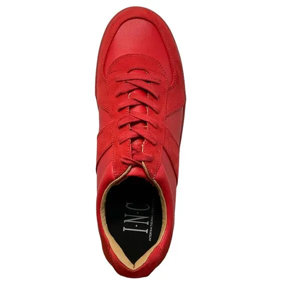 INC Men’s Faux Leather Sneakers Red Size 9