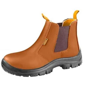 Ingco Brown Leather Safety Boot with Steel Toe Cap - SSH08SB