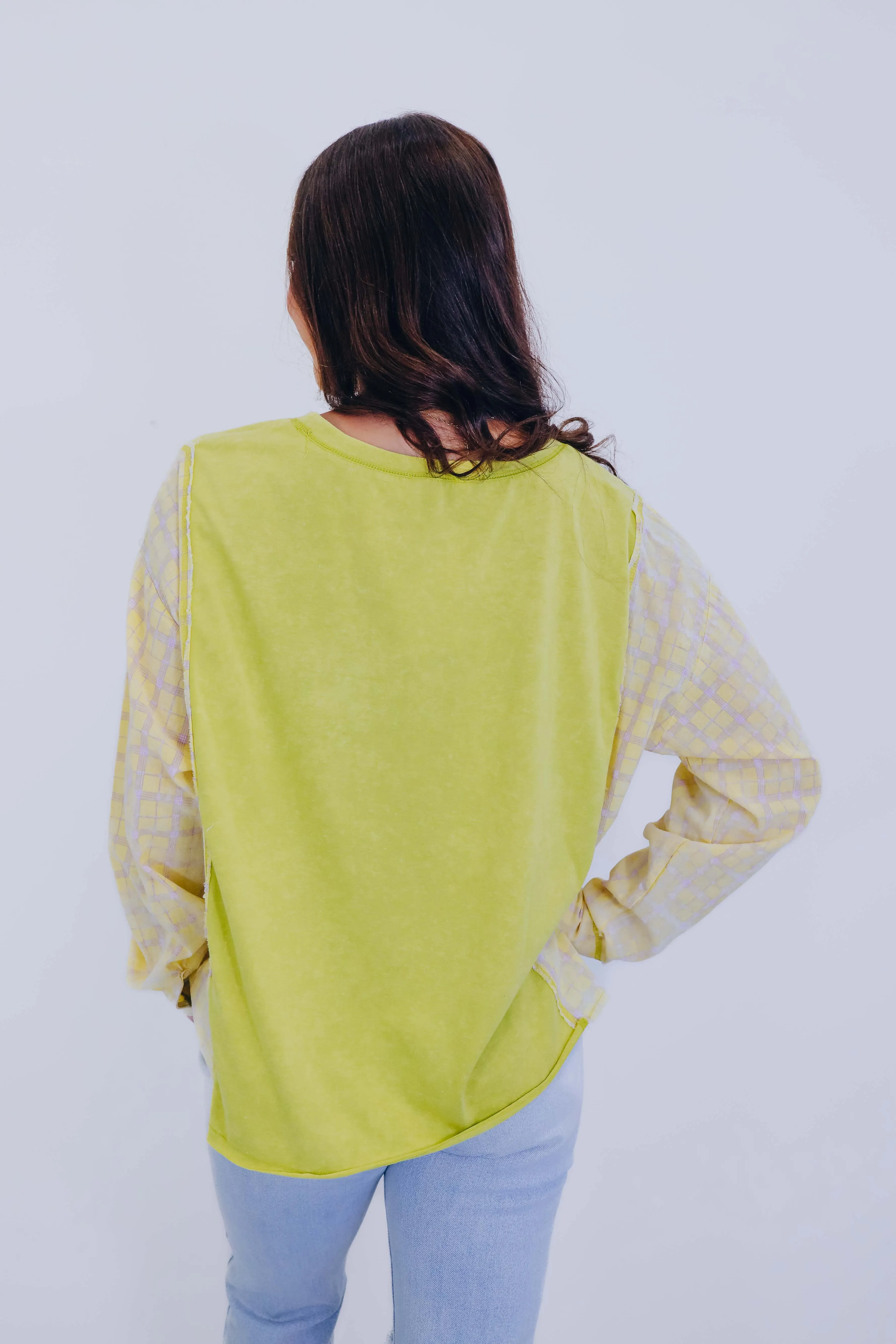 Inner Peace Plaid Patch Top