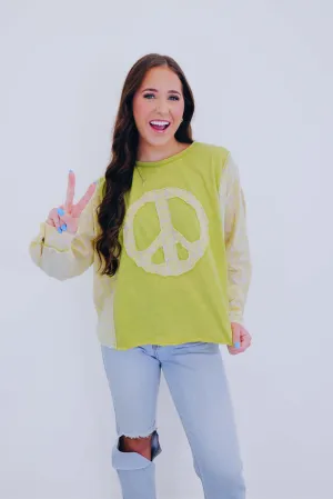 Inner Peace Plaid Patch Top