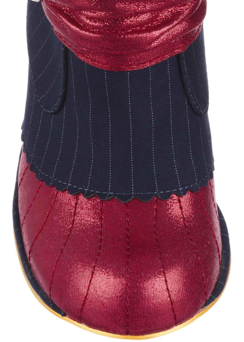 Irregular Choice Miaow Cat Boots Navy Red