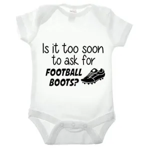 Is It Too Soon To Ask For Football Boots Short Sleeve Babygrow