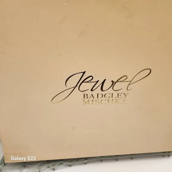 Jewel Badgley Mischka &quot;Galen&quot; Gold Heeled Sandals. NIB. Size 7