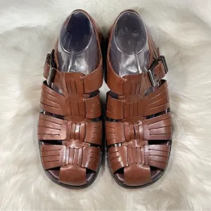 Johnston &amp; Murphy Men’s Brown Leather Ssndals