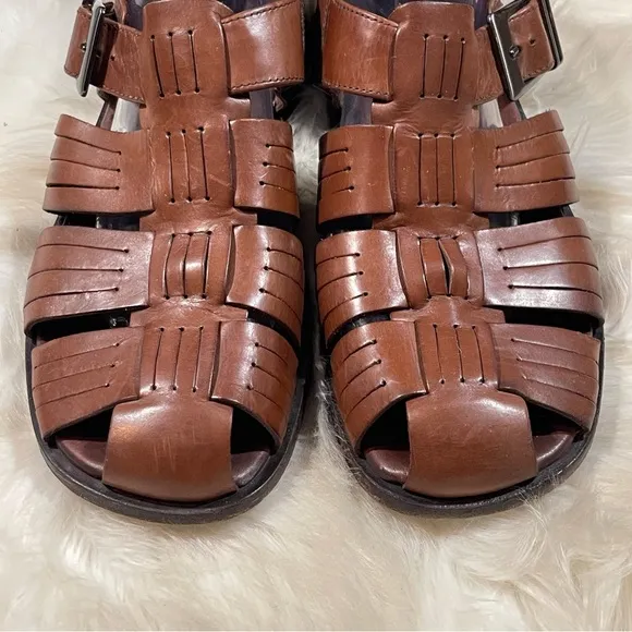 Johnston &amp; Murphy Men’s Brown Leather Ssndals