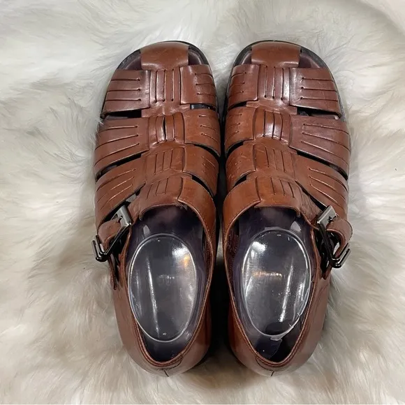 Johnston &amp; Murphy Men’s Brown Leather Ssndals