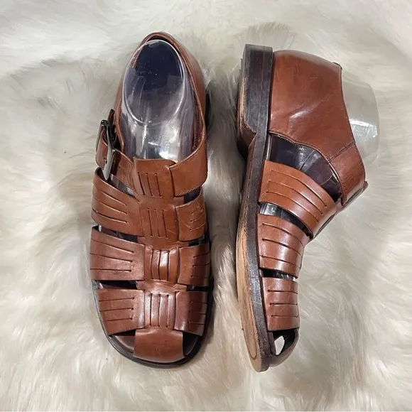 Johnston &amp; Murphy Men’s Brown Leather Ssndals