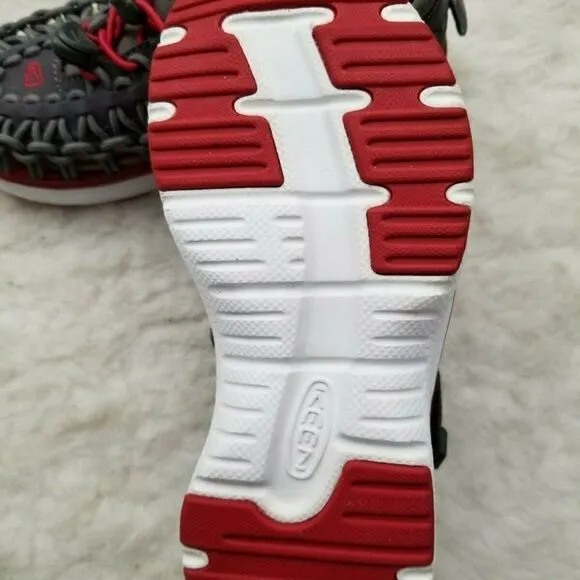 KEEN Uneek O2 Sport Unisex Sandal Toddler Kids in Grey/Red