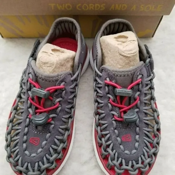 KEEN Uneek O2 Sport Unisex Sandal Toddler Kids in Grey/Red