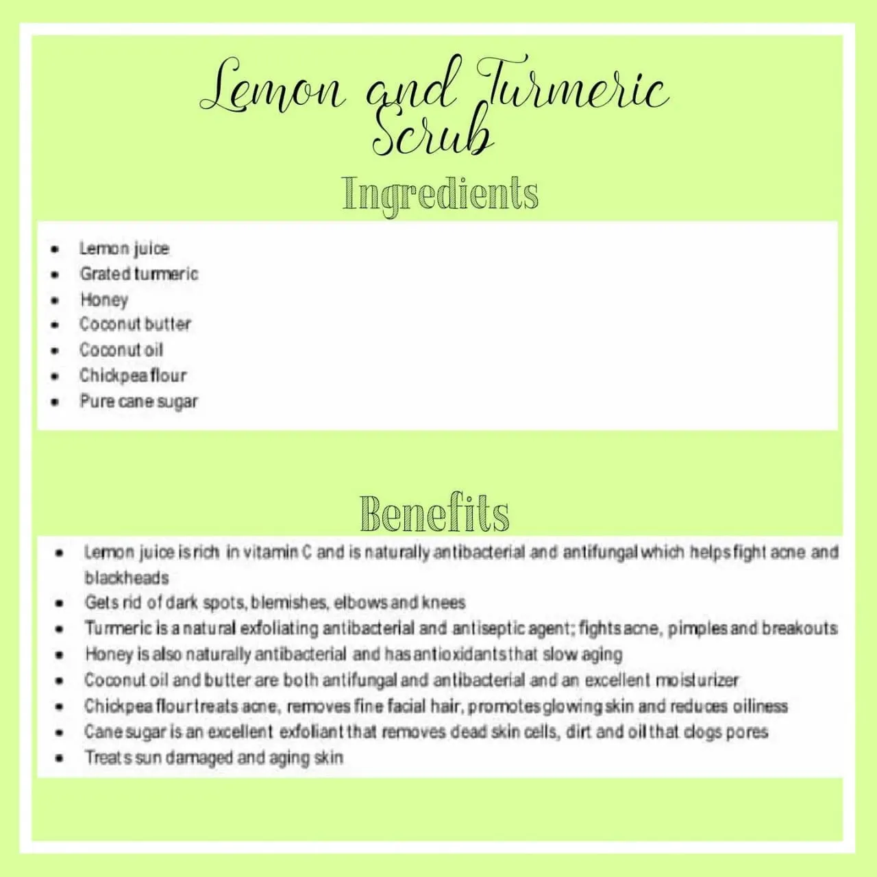 Lemon Turmeric Body Scrub