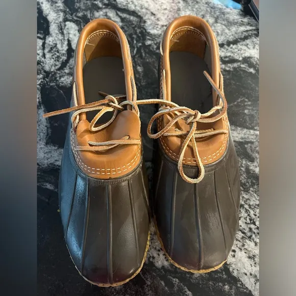 LL Bean Boots Men’s Rubber Mocs Size 11    Color:Tan/Bean Boot Brown/Gum