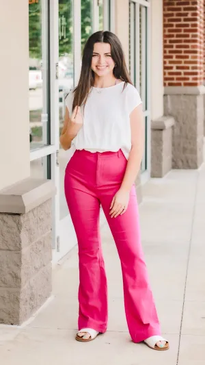 Making Moves Hot Pink Flares