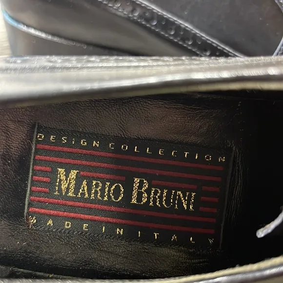 Mario bruni hand made loafers mens 8 (f109)