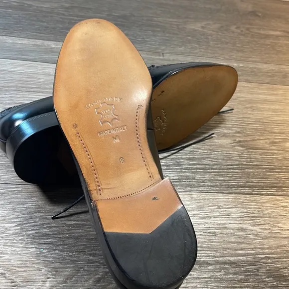 Mario bruni hand made loafers mens 8 (f109)