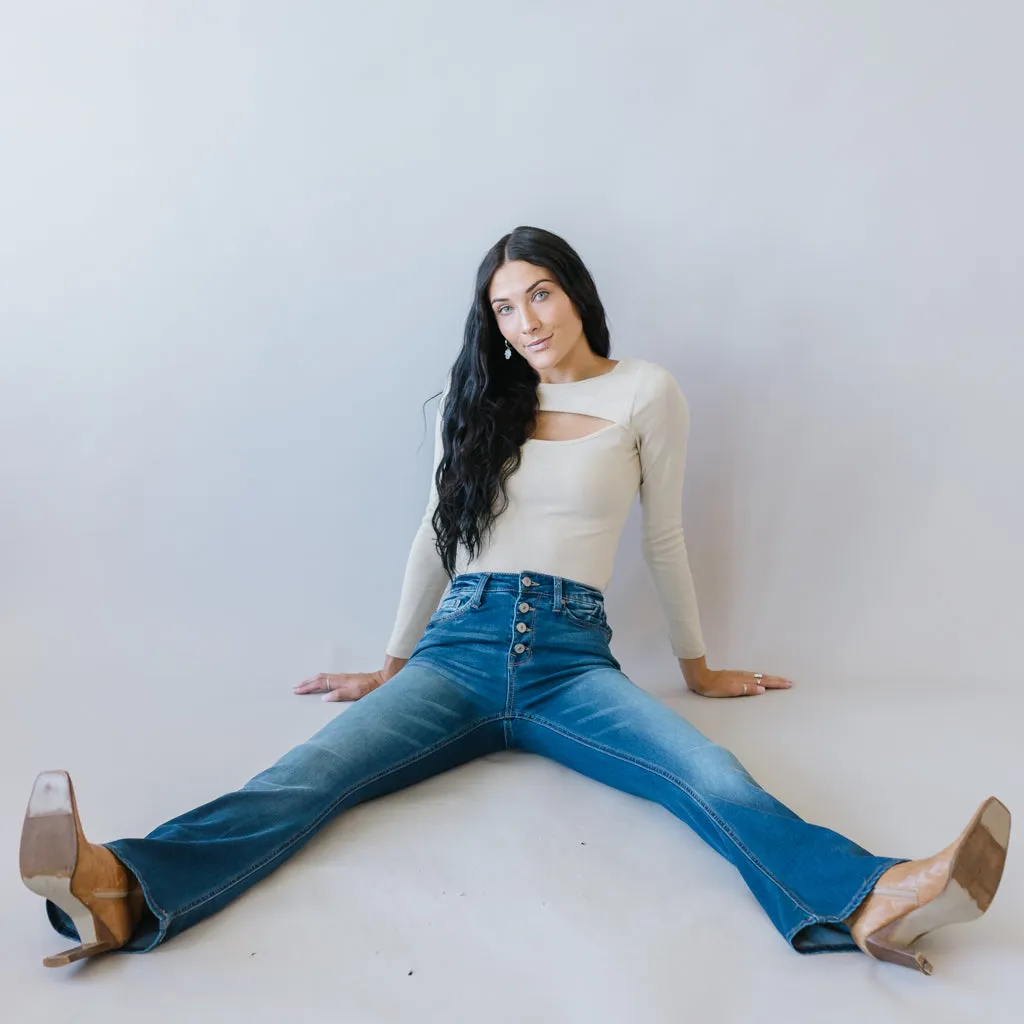 Marjorie Petite Fit Bootcut Jeans by Kancan