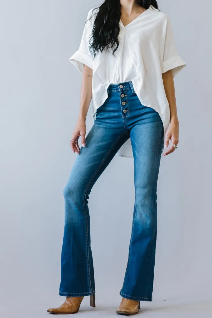 Marjorie Petite Fit Bootcut Jeans by Kancan