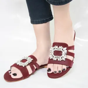 Maroon Dainty Stone Flats