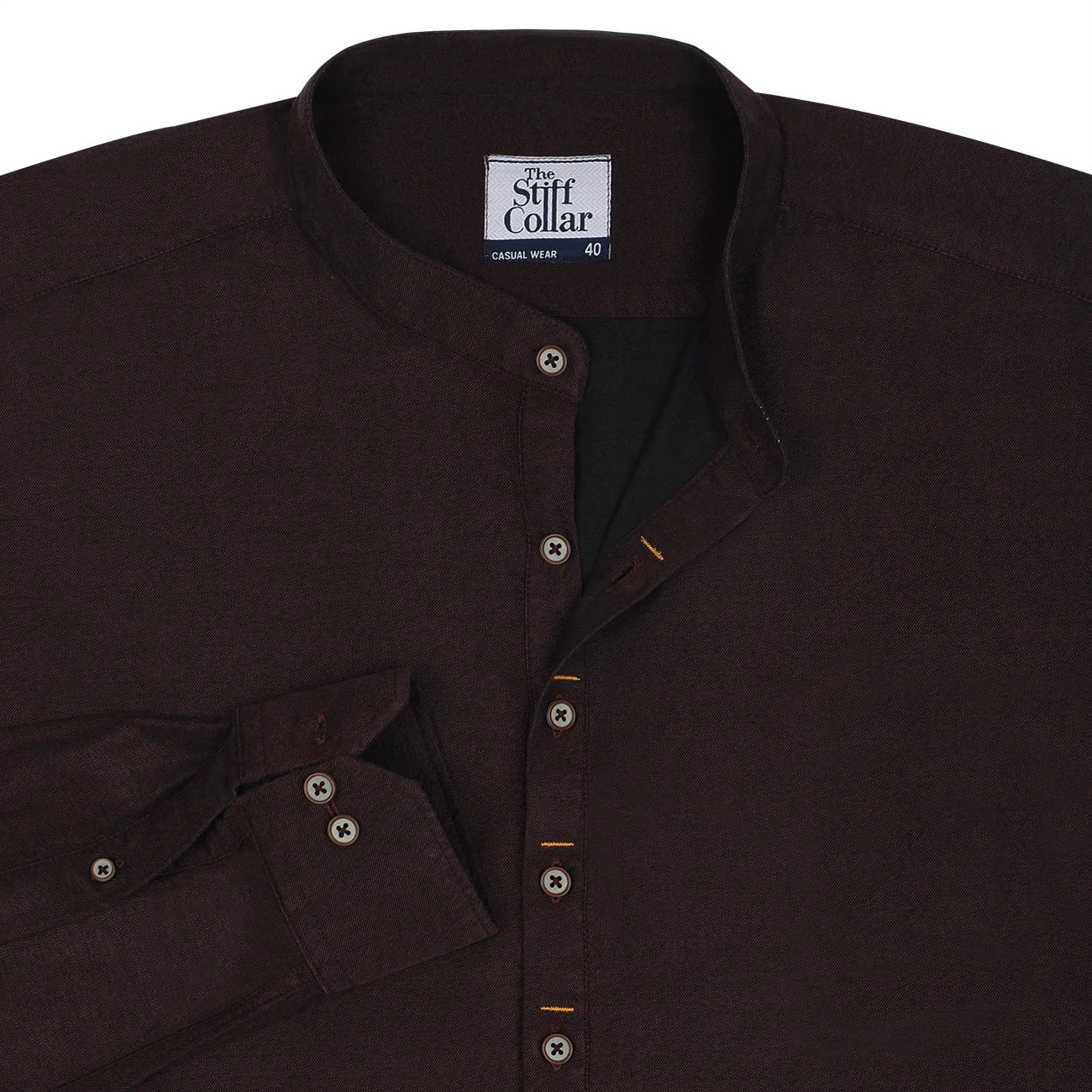 Maroon Melange Full Sleeve Premium Kurta Shirt