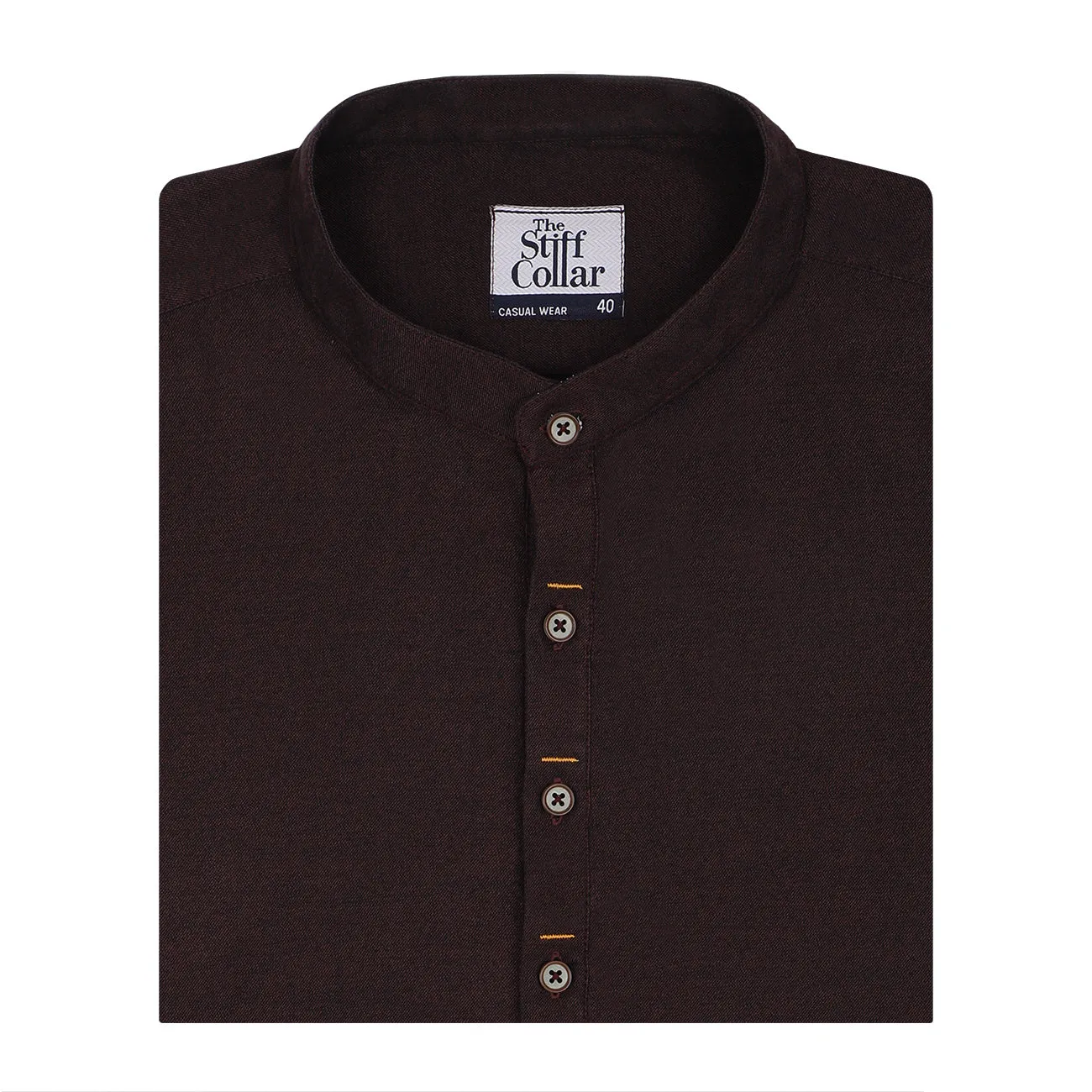Maroon Melange Full Sleeve Premium Kurta Shirt