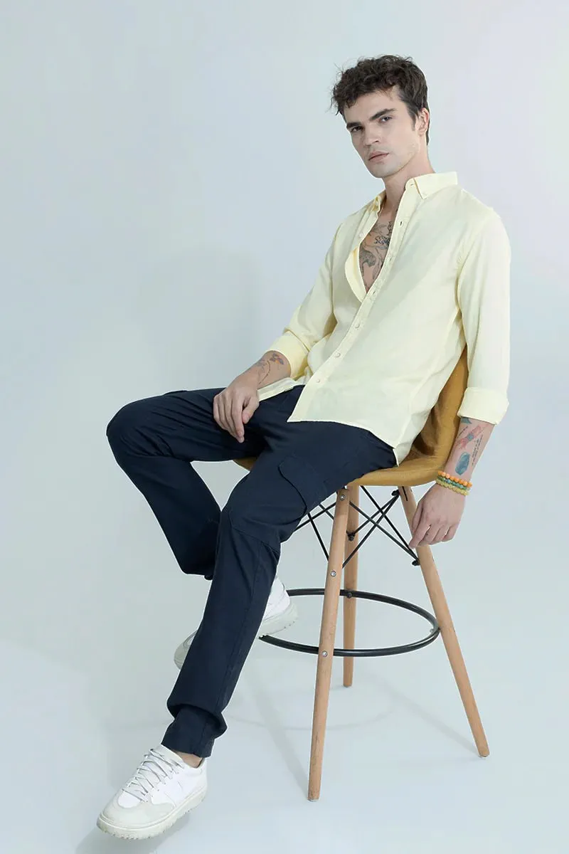 MEN COLLARED CASUAL FORMAL SOLID SHIRT