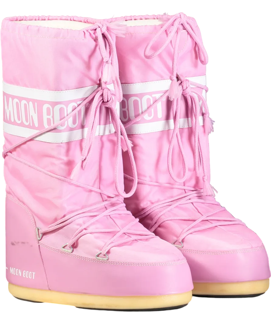 Moon Boot Pink Nylon Moon Boots UK 6.5 EU 39.5 👠