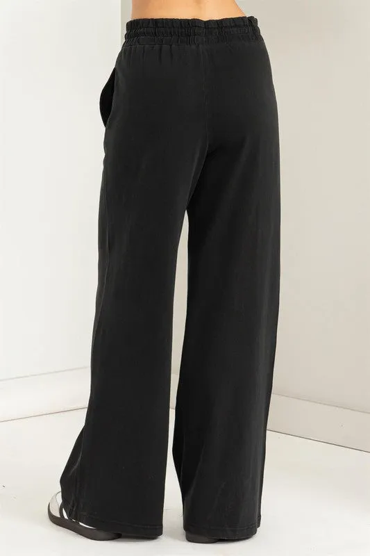 My Moment High Waist Drawstring Wide Leg Pants