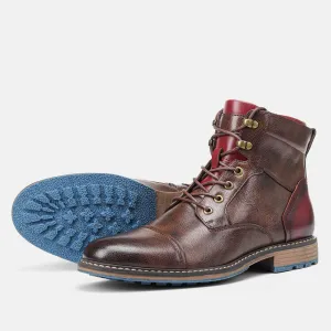 Nathan - Leather Oxford Boots