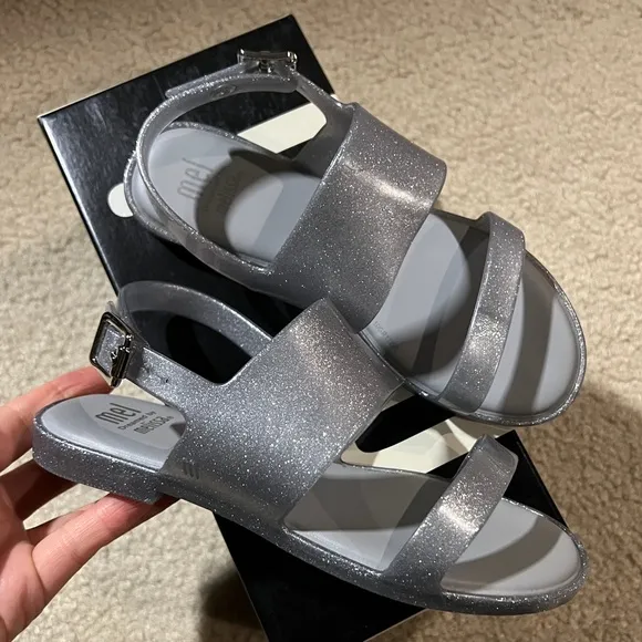 NEW Mel by Mini Melissa Classy Silver Sandals