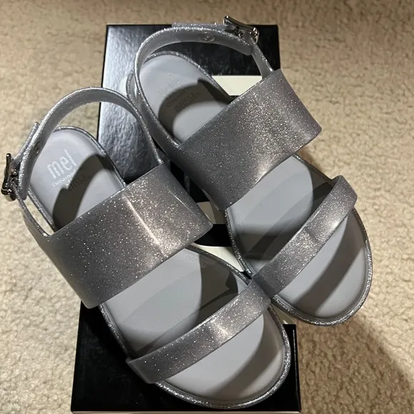 NEW Mel by Mini Melissa Classy Silver Sandals