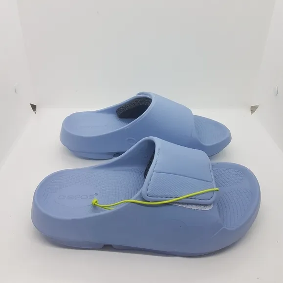 New OOFOS Ooahh Sport Flex Neptune Blue Women's Sandals Sz M4/W6