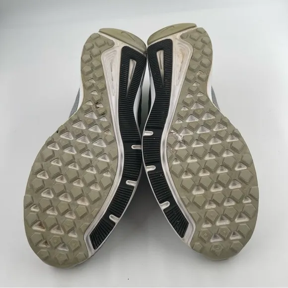 Nike Men’s Quest Grey Green Lace-Up Low Top Athletic Running Shoes - Size 14