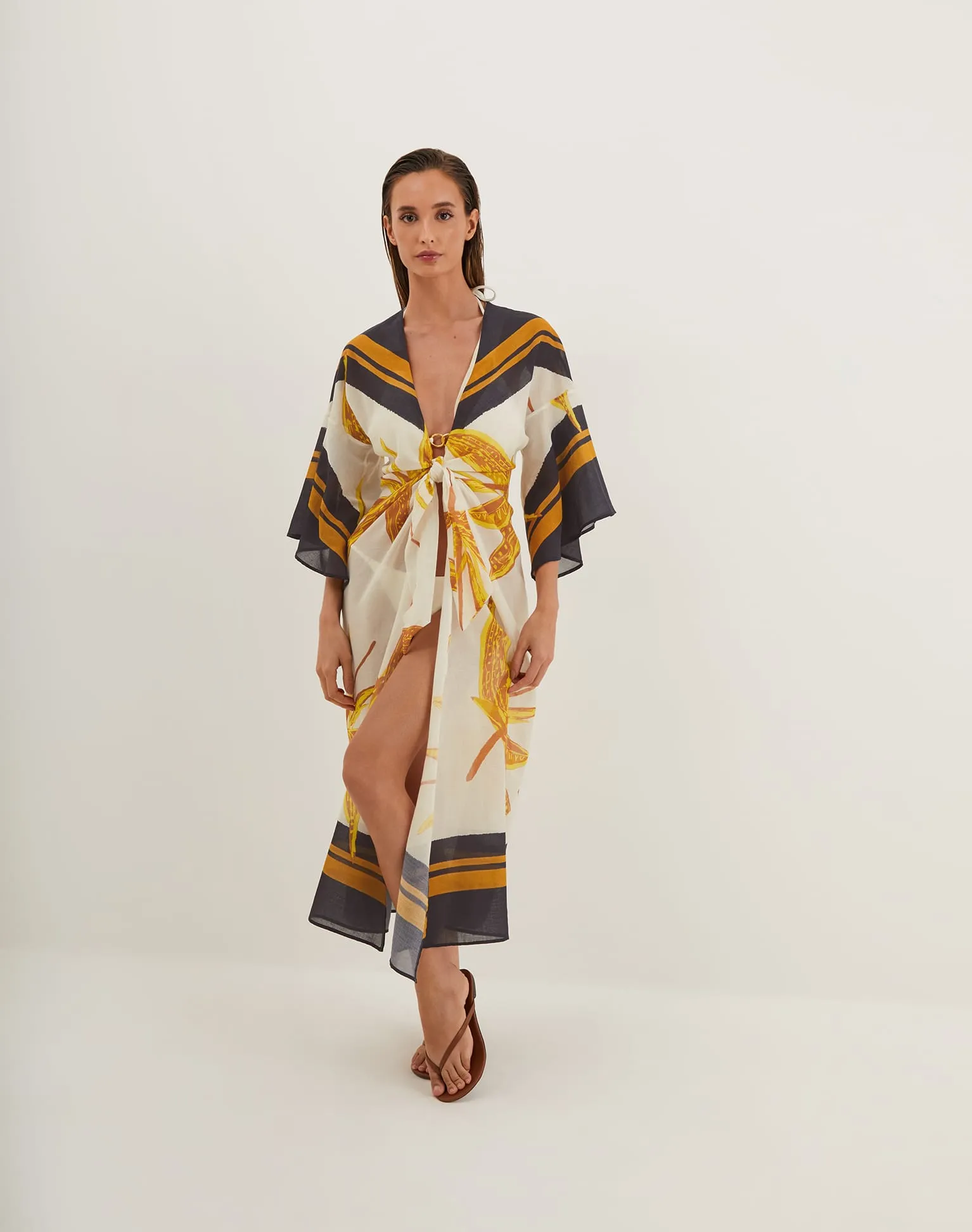 Perola Long Caftan - Tuscan