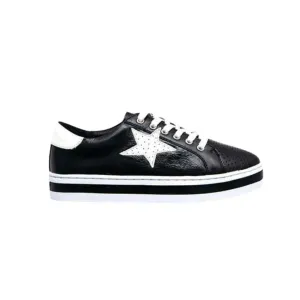 Pixie Leather Sneaker - Black/White - AE3