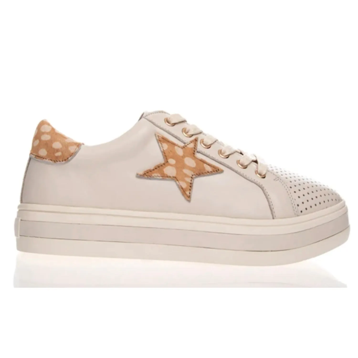 Pixie Leather Sneaker - Cream - AE3