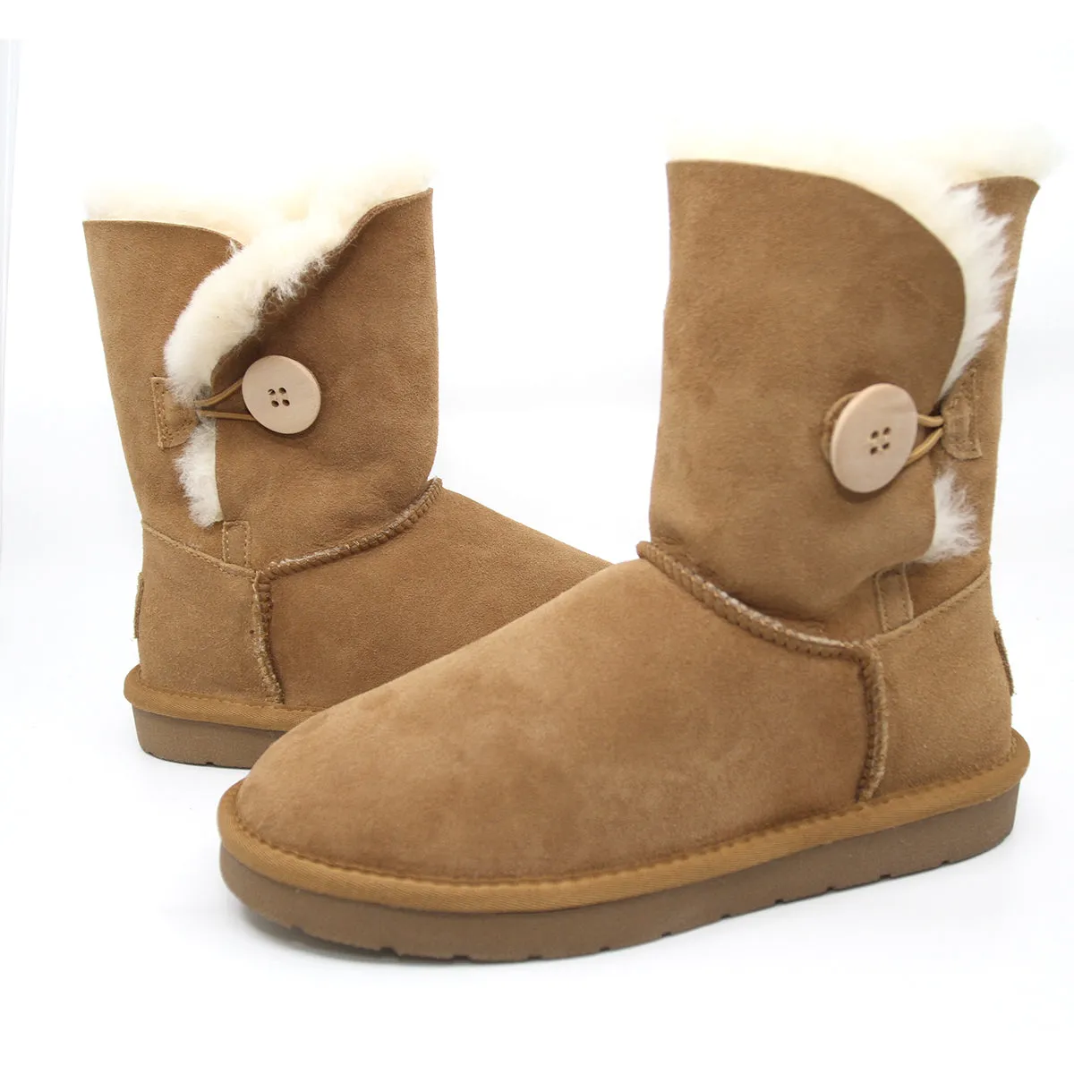 Premium Short Button Boots Australian Made