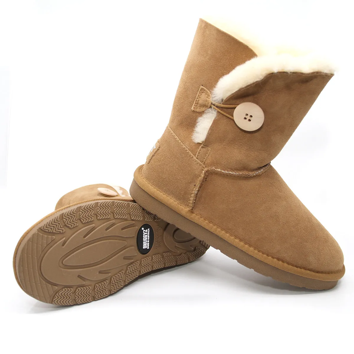 Premium Short Button Boots Australian Made