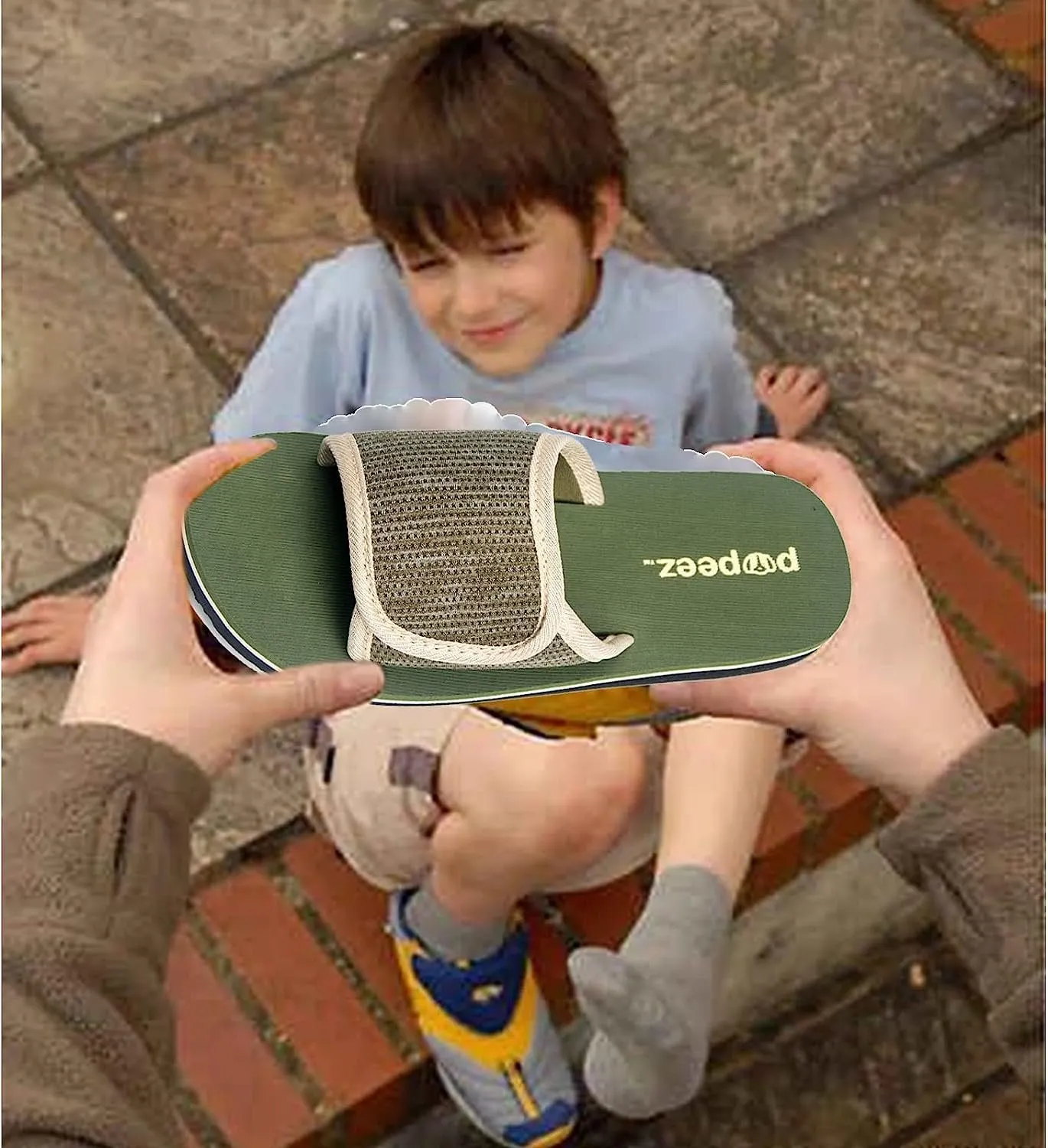Pupeez Boys Open Toe Slipper Sandals for Indoor/Outdoor Fashion Father and Son Matching Slippers