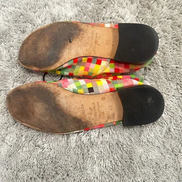 Repetto multicolor check loafers