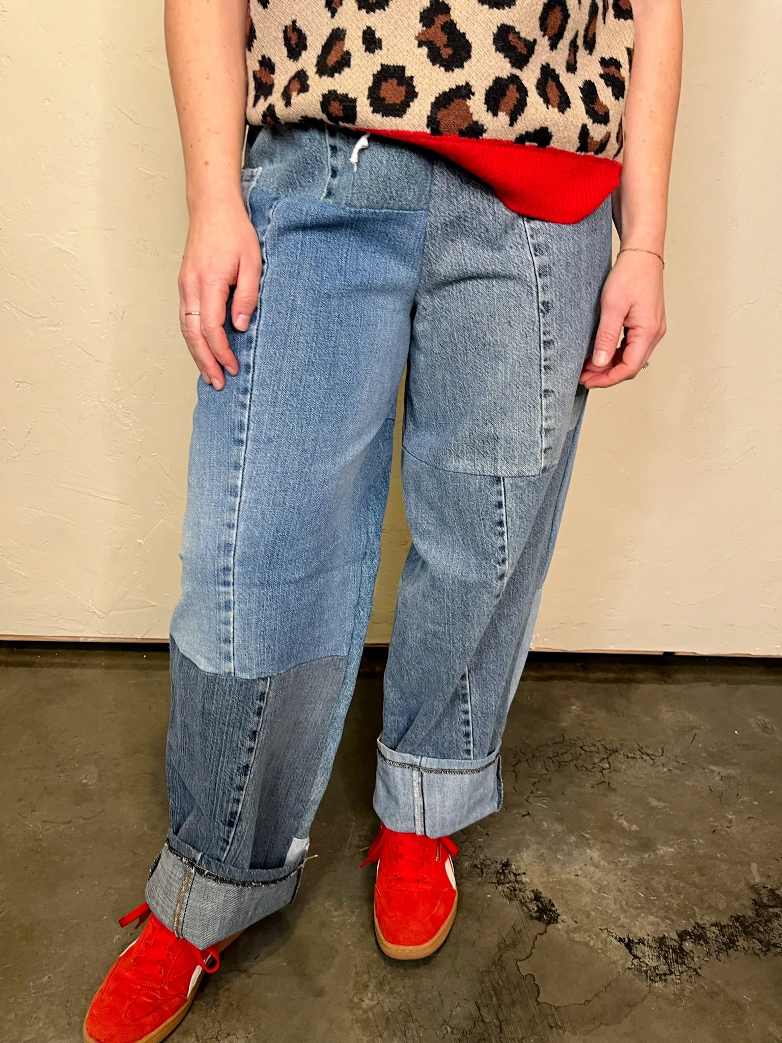 Rewind Denim Patchwork Pant