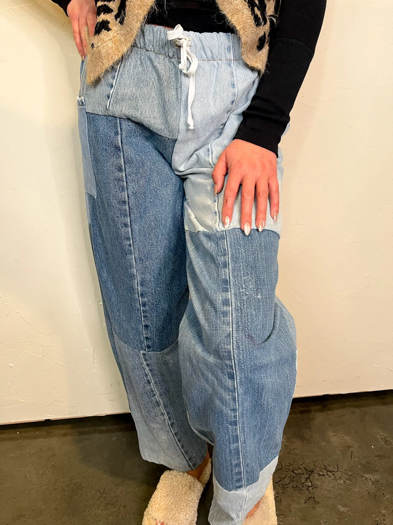 Rewind Denim Patchwork Pant
