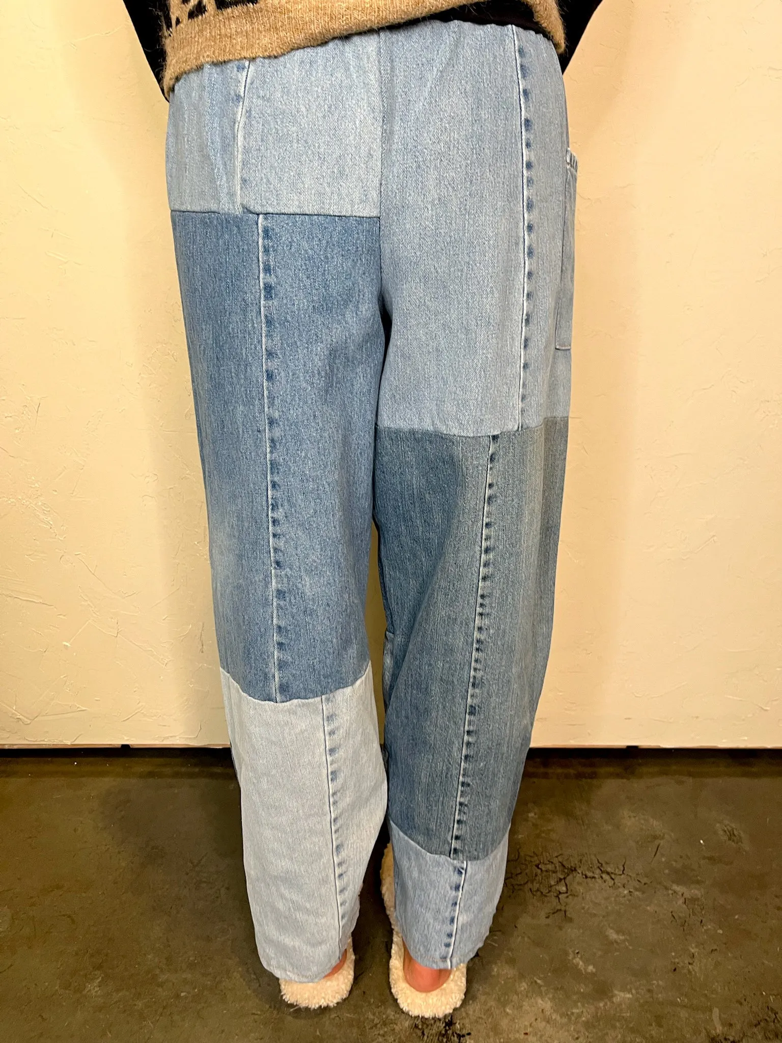Rewind Denim Patchwork Pant