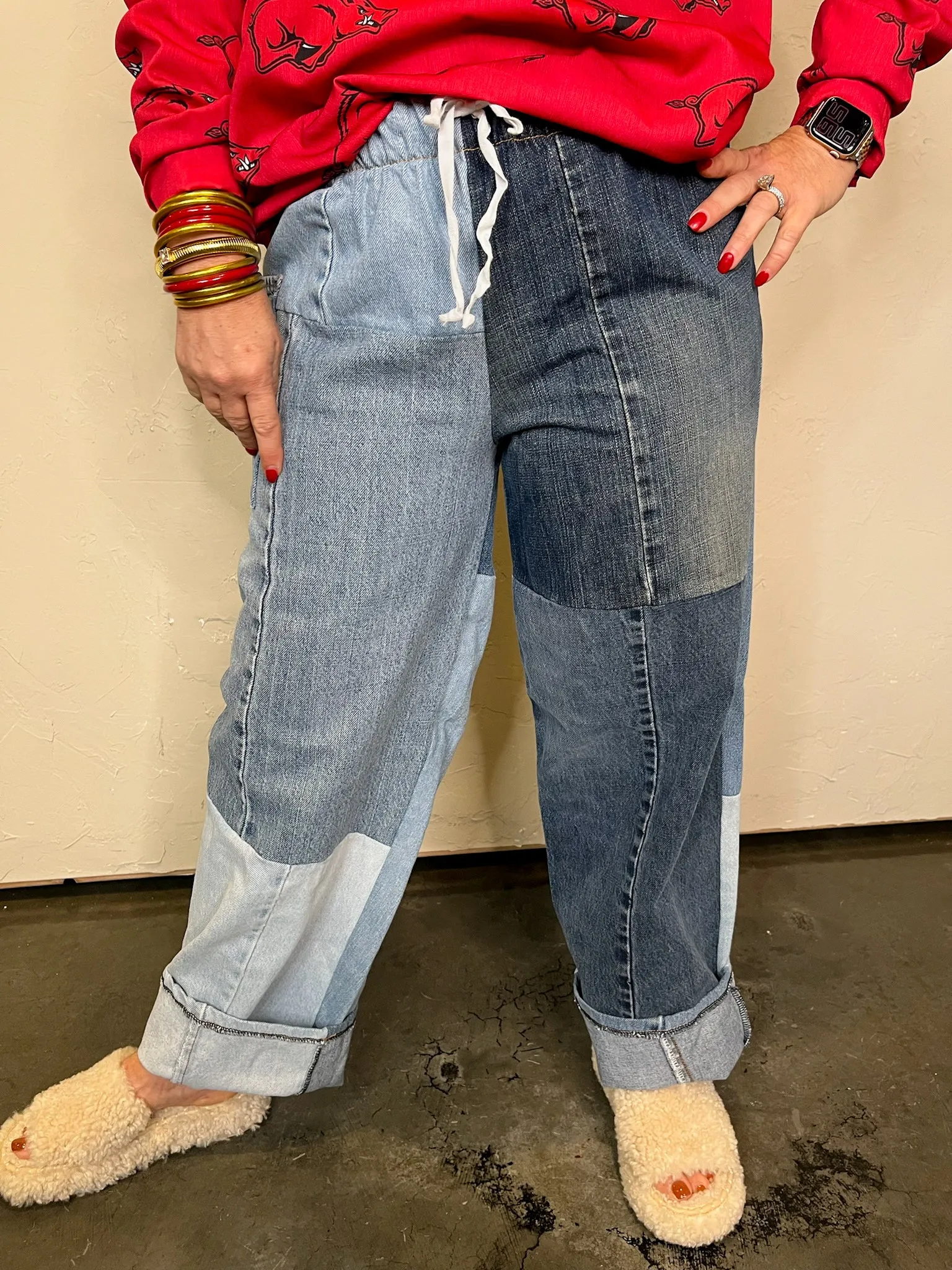 Rewind Denim Patchwork Pant