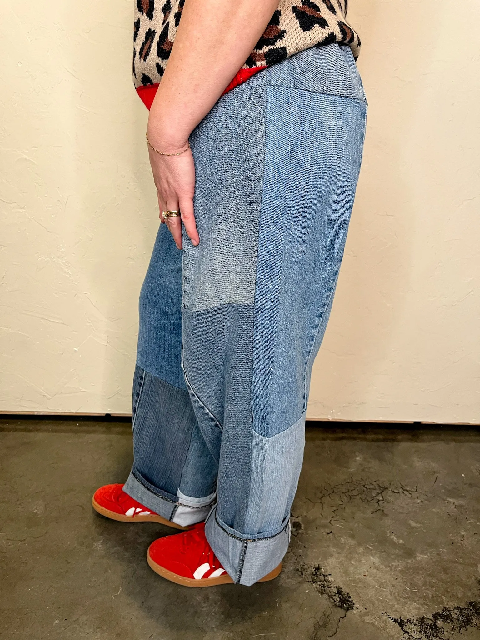 Rewind Denim Patchwork Pant