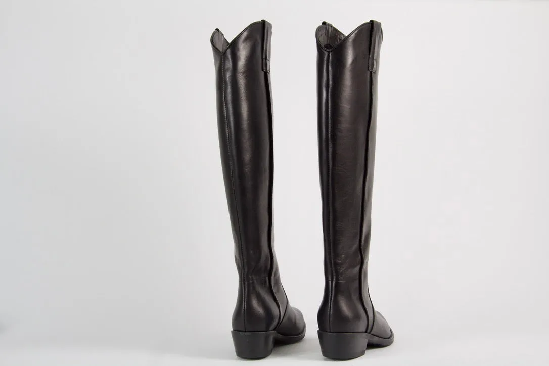 Salome Tall Black Western Boots